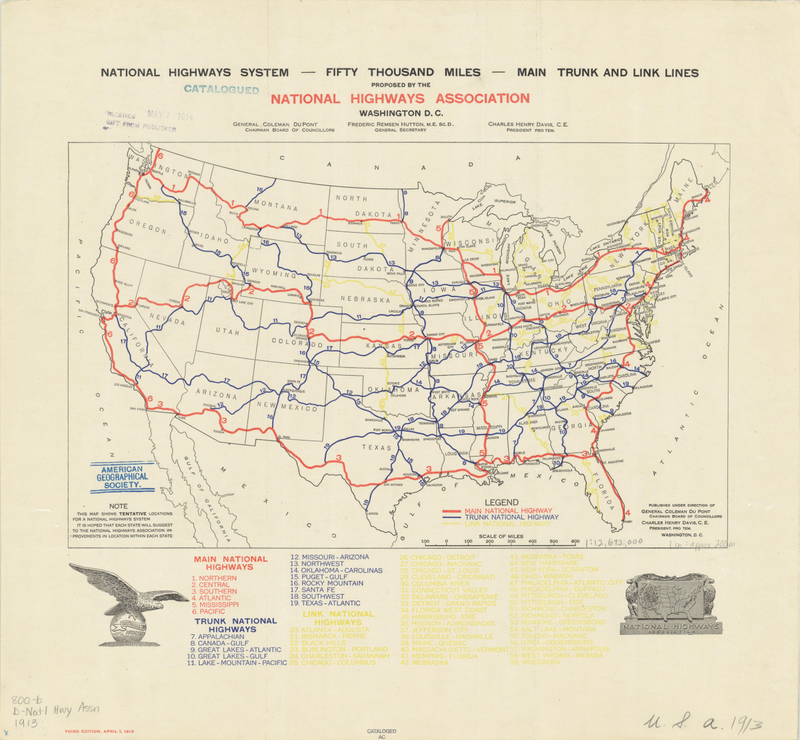 Illustration for article titled A Map Of The First Proposed U.S. Highway Network